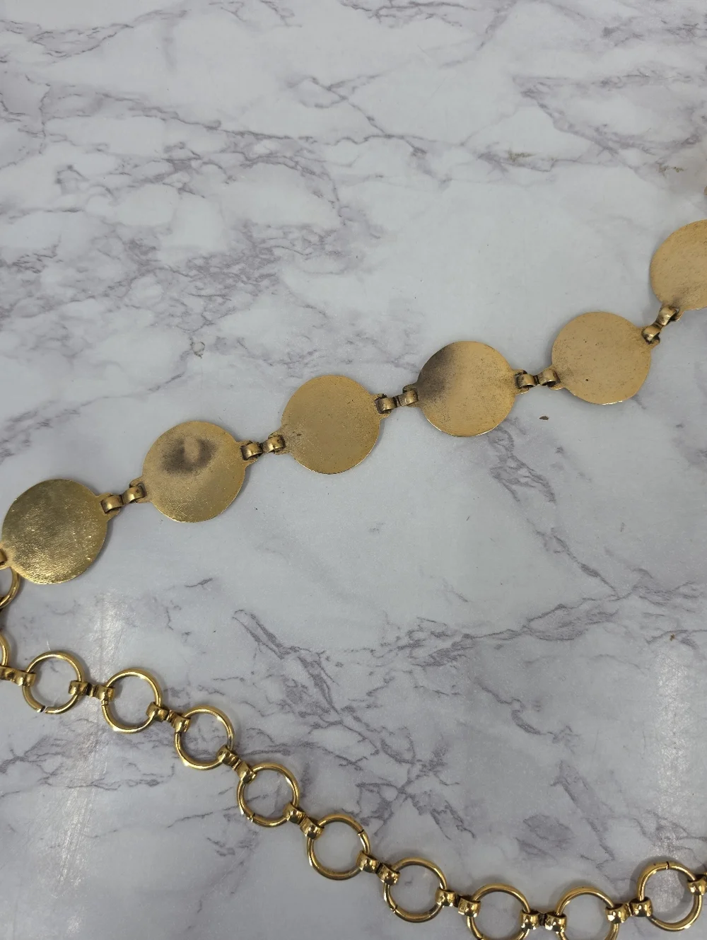 Vintage Italian Gold Medallion Chain Belt - Picture 8 of 9